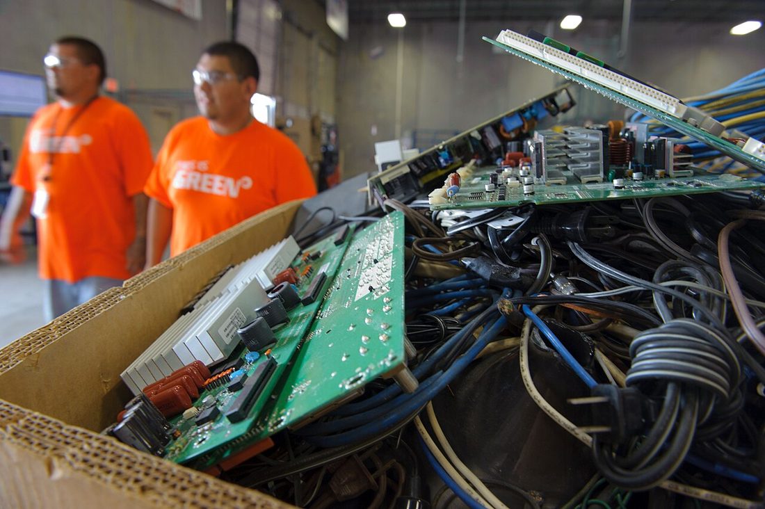 Old office computers and electronics for removal